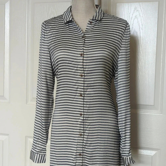 Ted Baker Sandre Striped Viscose button Shirt Dress - Picture 2 of 11
